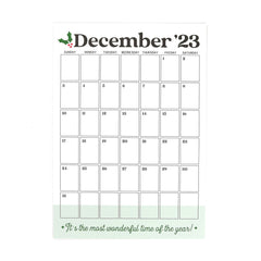 Document December 2023 6 x 8.5 inch Cardstock Calendar