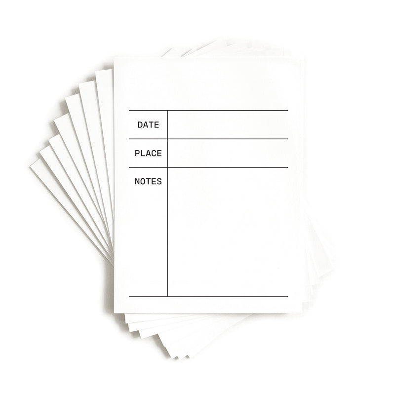 Date Place Notes Journaling Tags