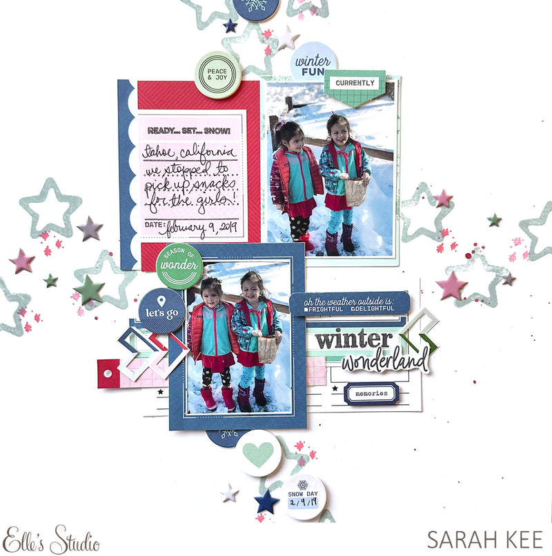 Winter Chipboard Circle Stickers