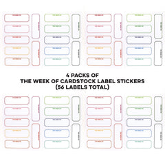 The Week Of Cardstock Stickers (4 packs)