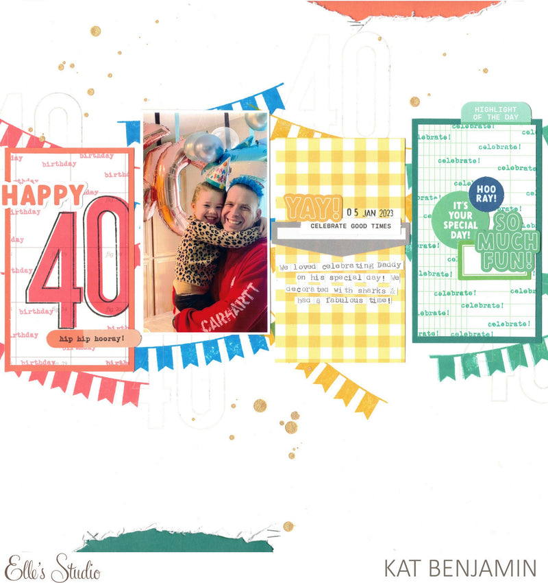 Happy Birthday Tab Stamp