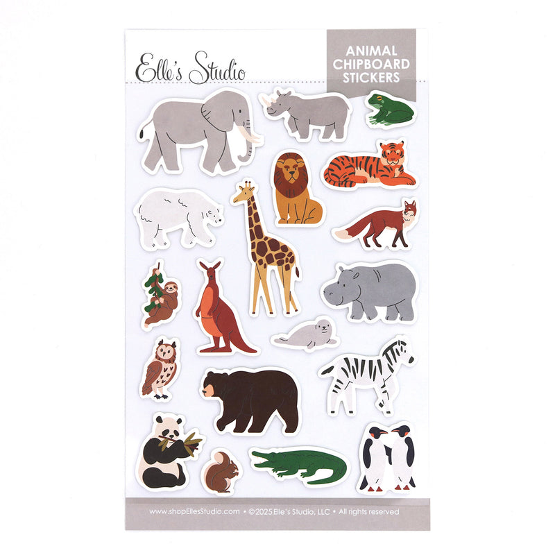 Animal Chipboard Stickers