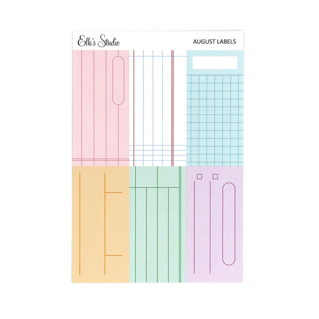 August 2025 Labels | Elle's Studio
