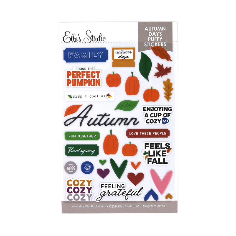 Autumn Days Puffy Stickers