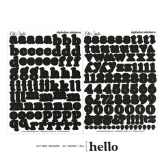 Black Noel Cardstock Alphabet Stickers