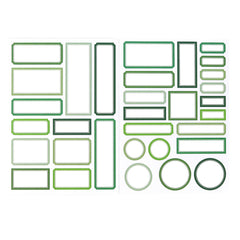 Cardstock Label Stickers - Greens