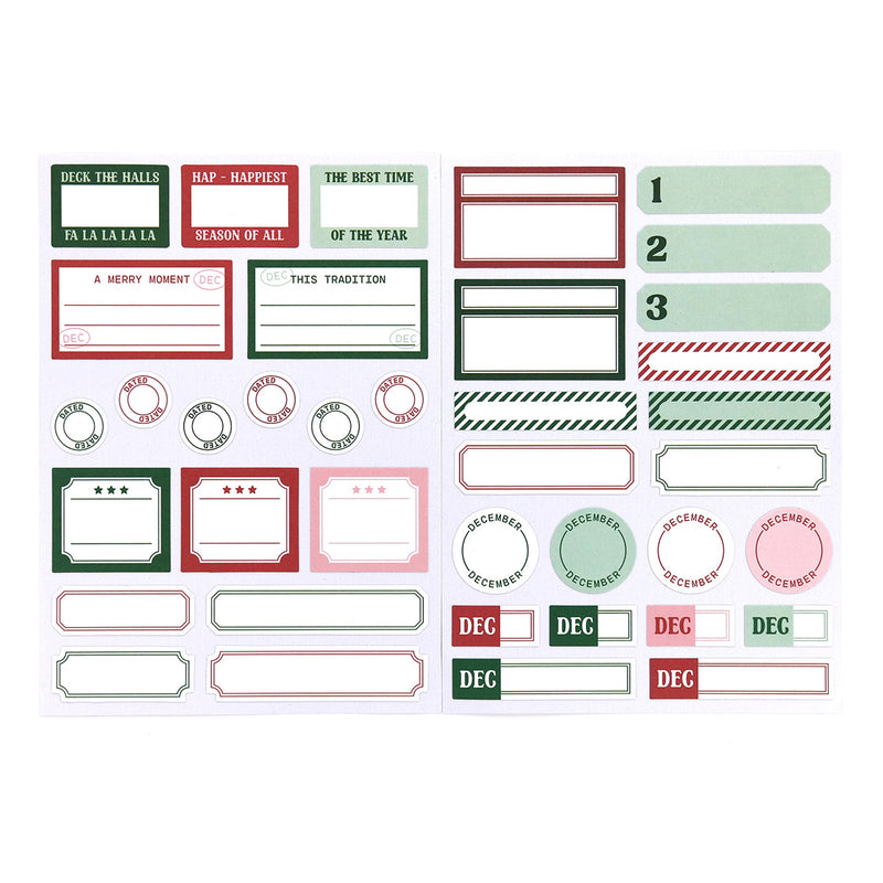 Christmas Label Cardstock Stickers