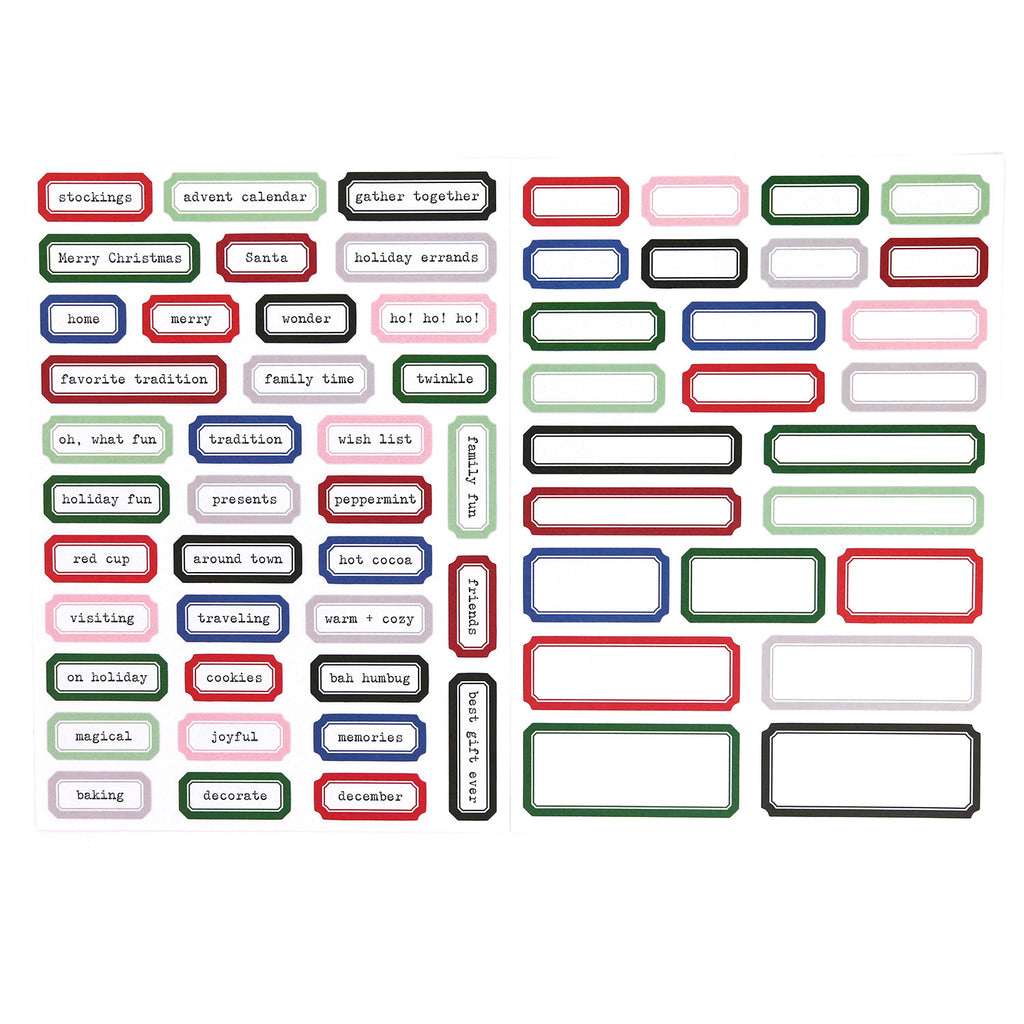 Christmas Labels Cardstock Stickers Elle's Studio