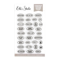 Christmas Vintage Badges 4 x 6 inch Stamp