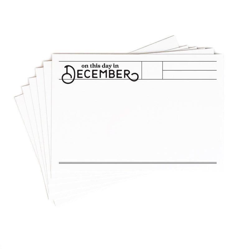December Journaling Tags - 4 x 6 inch