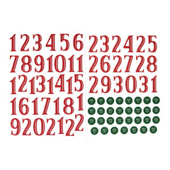 December Number Cardstock Stickers