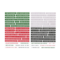 December Phrase Cardstock Stickers