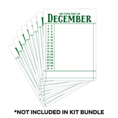 On This Day in December 3 x 4 inch Journaling Tags - Green