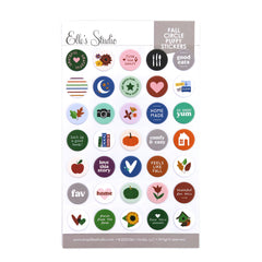 Fall Circles Puffy Stickers