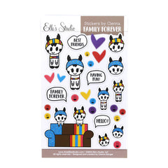 Family Forever Puffy Stickers