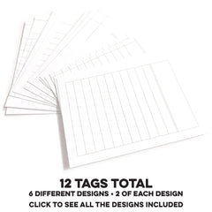 Ledger Journaling Tags - White and Gray