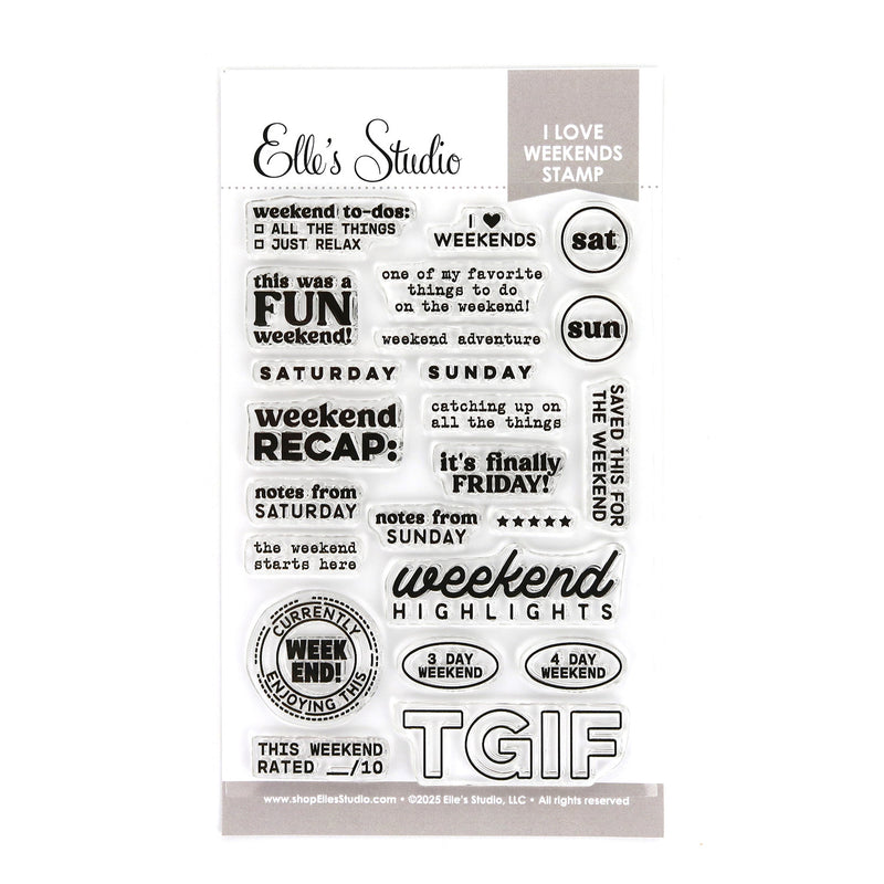 I Love Weekends Stamp
