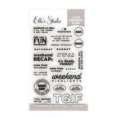 I Love Weekends Stamp