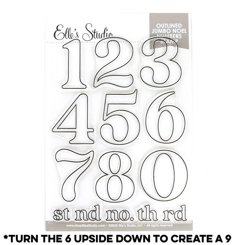 Jumbo Noel Outlined Numbers Stamp | Elle's Studio jumbo-noel-outlined-numbers-stamp-elle-s-studio