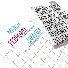 Calendar Pages 6 x 8.5 inch Paper Stack