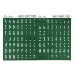 Large Tile Alphabet Stickers - Green