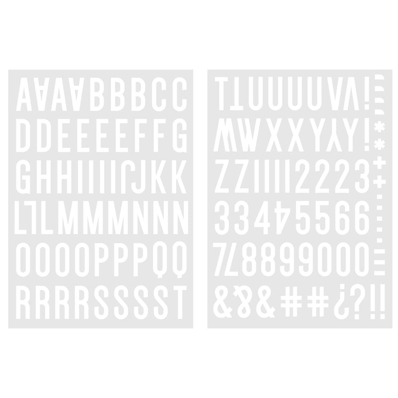 Large White Cardstock Alphabet Stickers