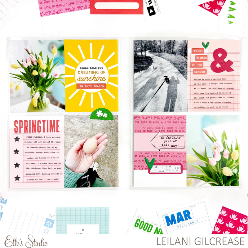 Spring Cardstock Label Stickers