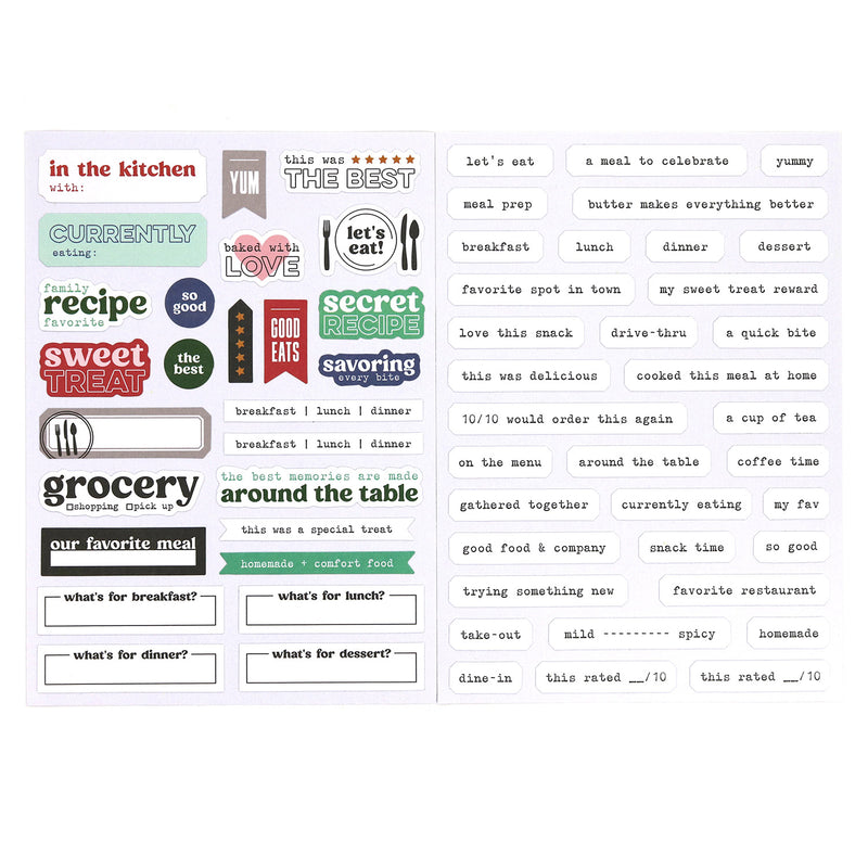 Let's Eat Cardstock Stickers