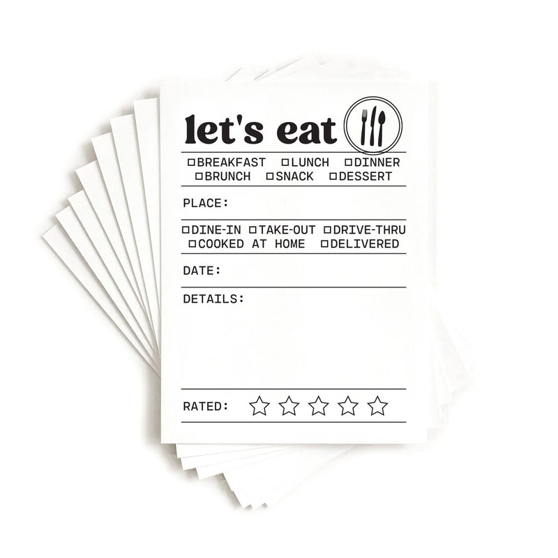 Let's Eat Extra Detailed Journaling Tags