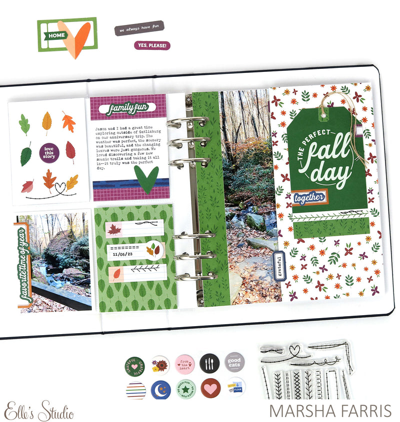 Fall Circles Puffy Stickers