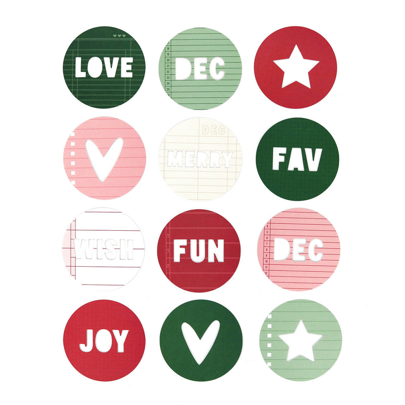 Merry Cardstock Die Cut Circles