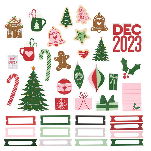 Christmas Shapes and Dots Puffy Stickers