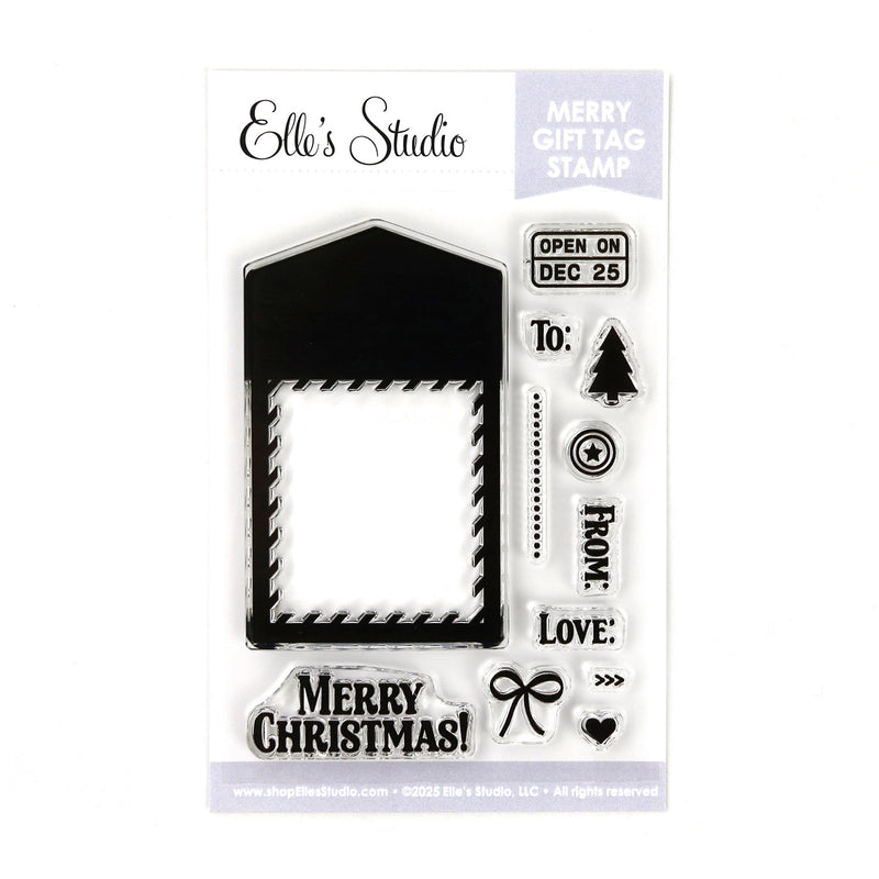 Merry Gift Tag Stamp