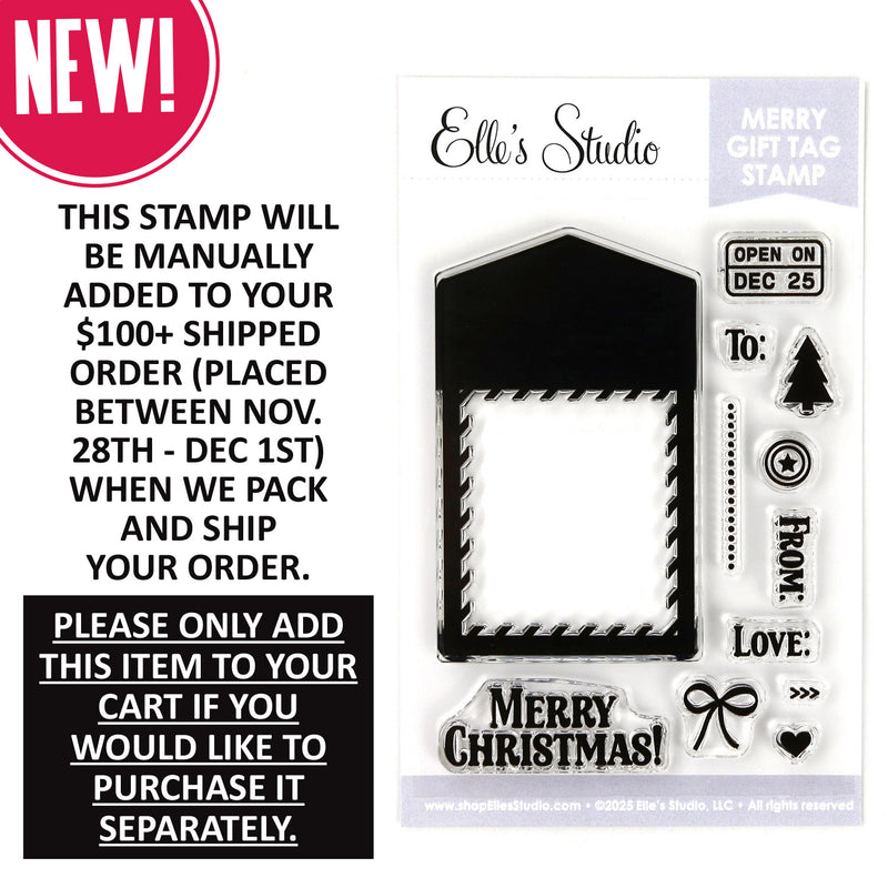 Merry Gift Tag Stamp
