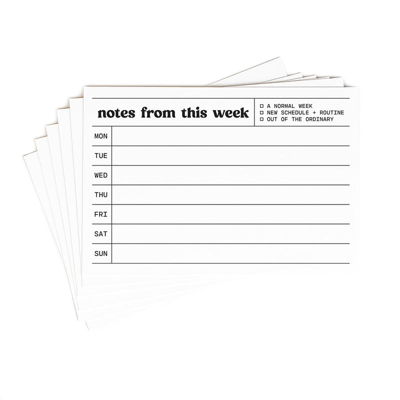 Notes From This Week 4 x 6 Journaling Tags