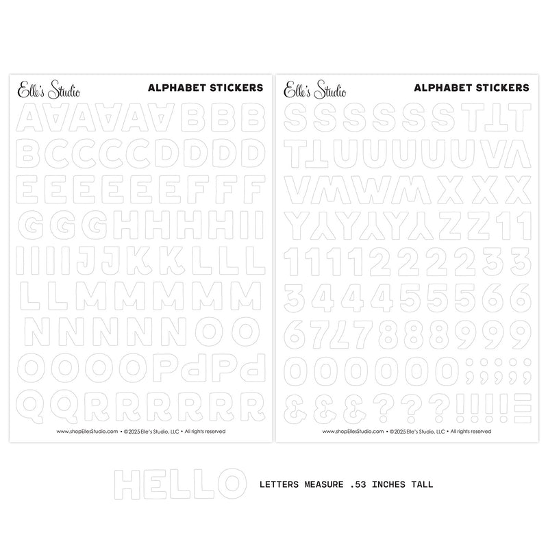 Otis Alphabet Stickers - White