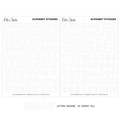 Otis Alphabet Stickers - White