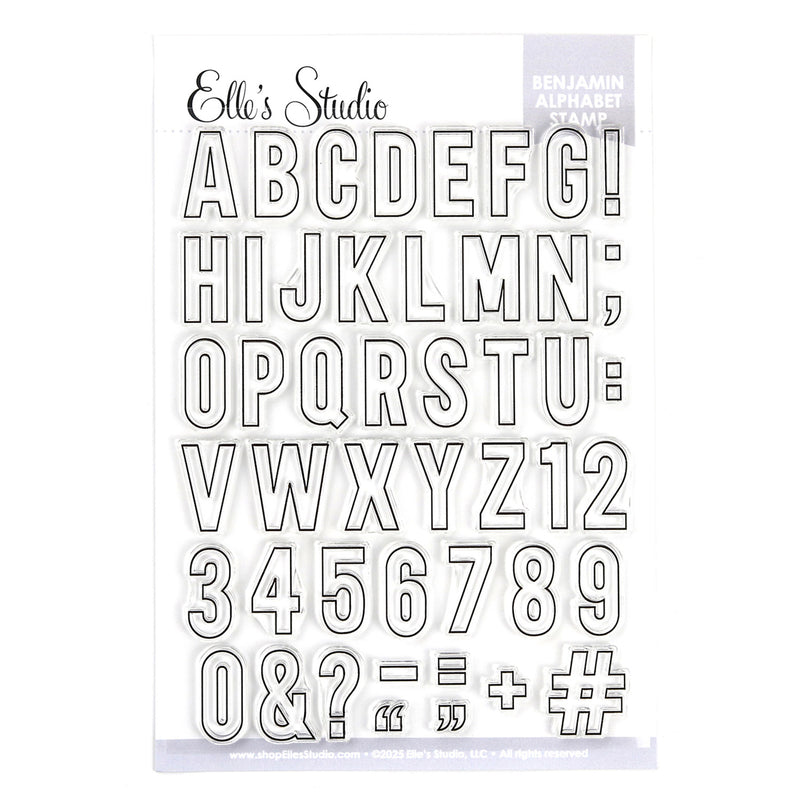 Outlined Benjamin 6 x 8 inch Alphabet Stamp