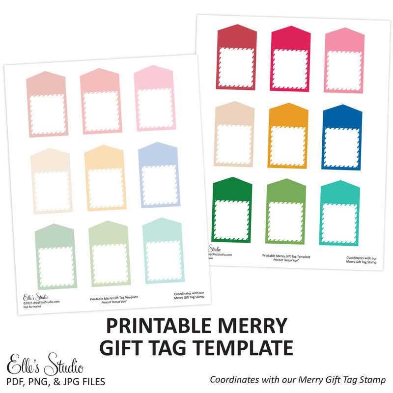 Printable Merry Gift Tags Template