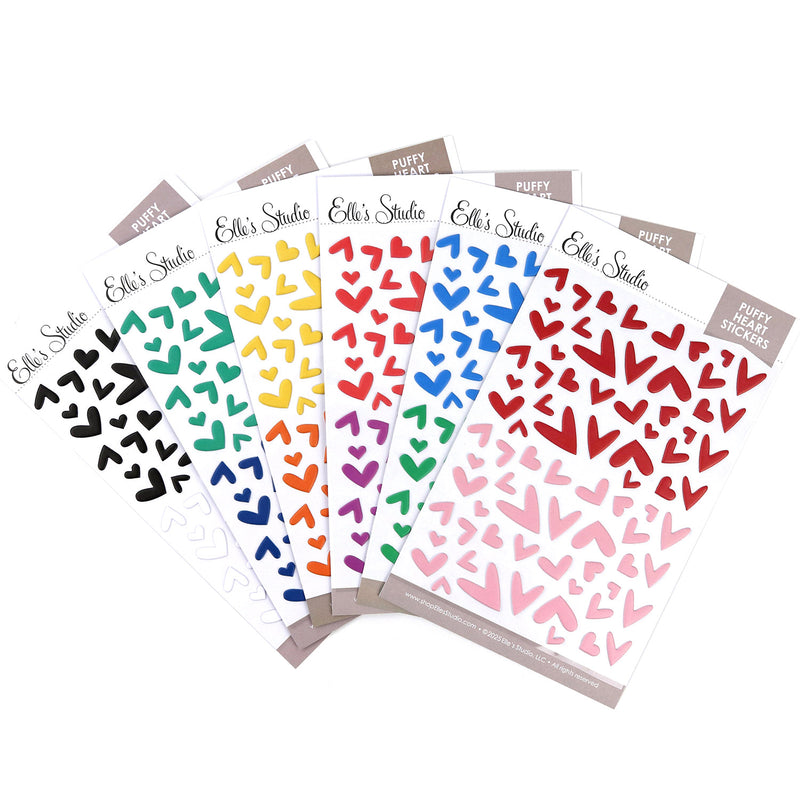 Puffy Heart Stickers Bundle