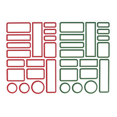 Red and Green Cardstock Label Stickers