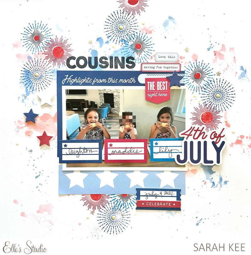 Fourth of July Chipboard Stickers