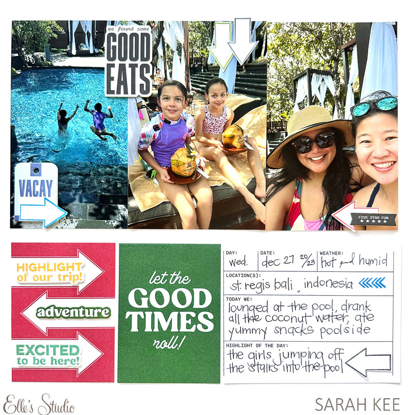 Vacation Details 4 x 6 Journaling Tags