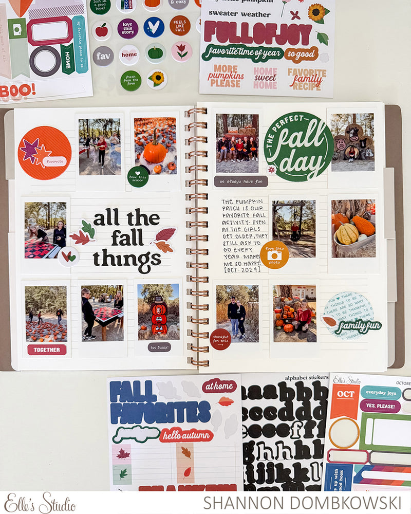 Fall Circles Puffy Stickers