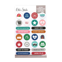 Story Chipboard Circle Stickers