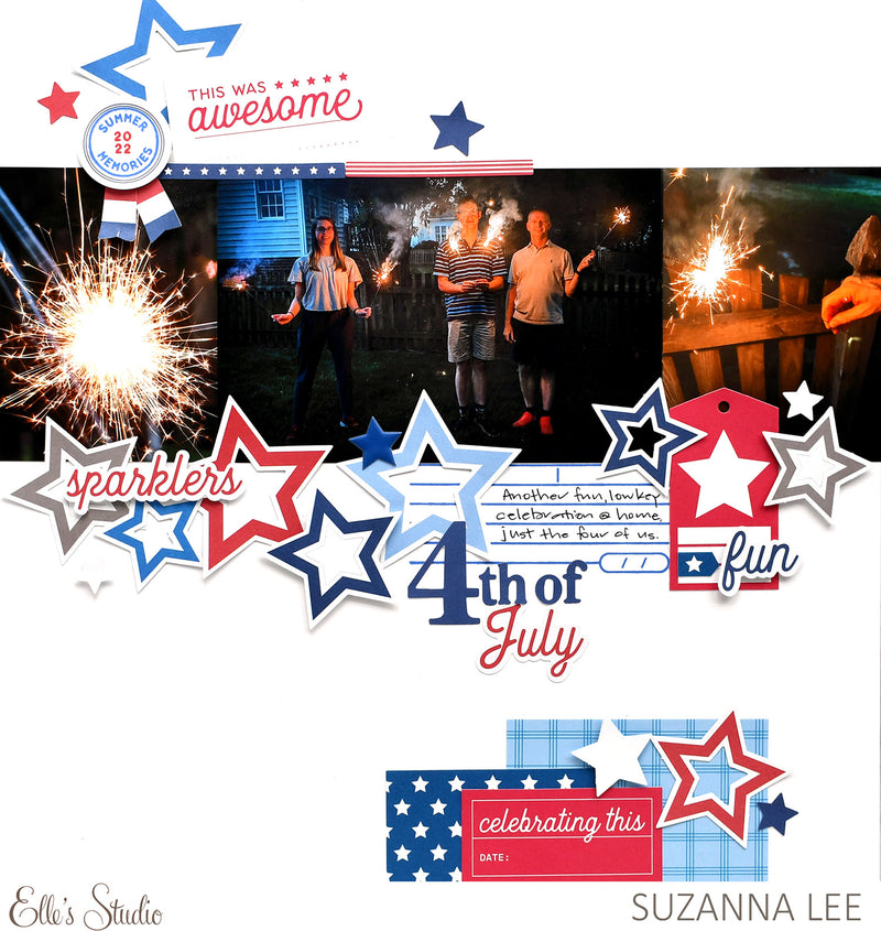 Happy 4th of July Cardstock Stickers