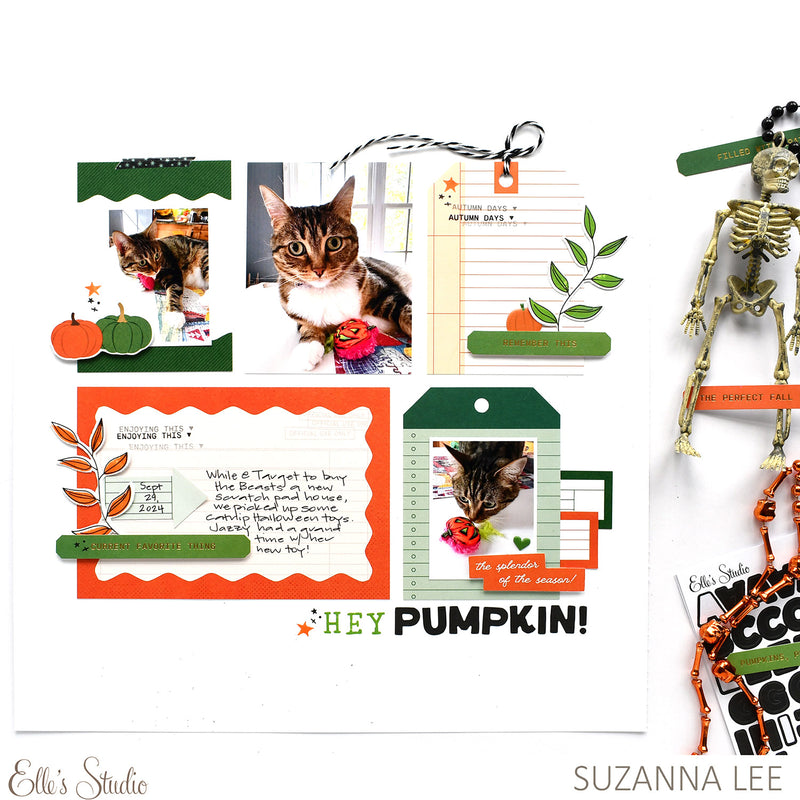 Fall Word Strips Die Cuts with Gold Foil