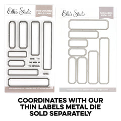 Thin Outlined Labels Stamp