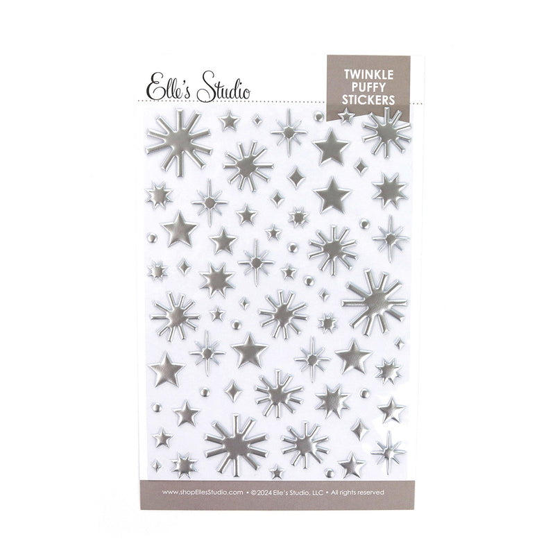 Twinkle Puffy Stickers Silver Foil