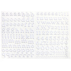 White Noel Puffy Alphabet Stickers